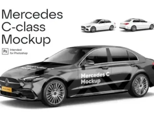 cover image mercedes c class mockup