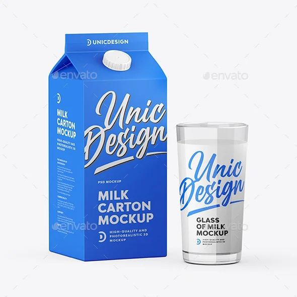 Milk Carton Mockup