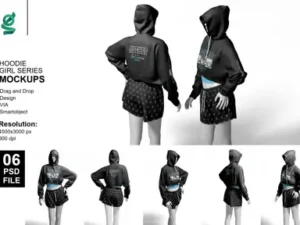 cover image mockup hoodie girl series