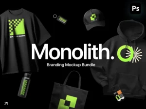 cover image monolith branding mockup bundle