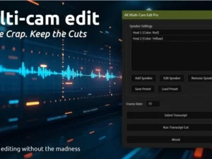 cover image multi cam edit pro for after effects