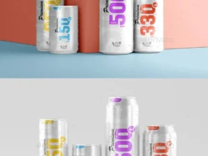 cover image multisize soda can mockup