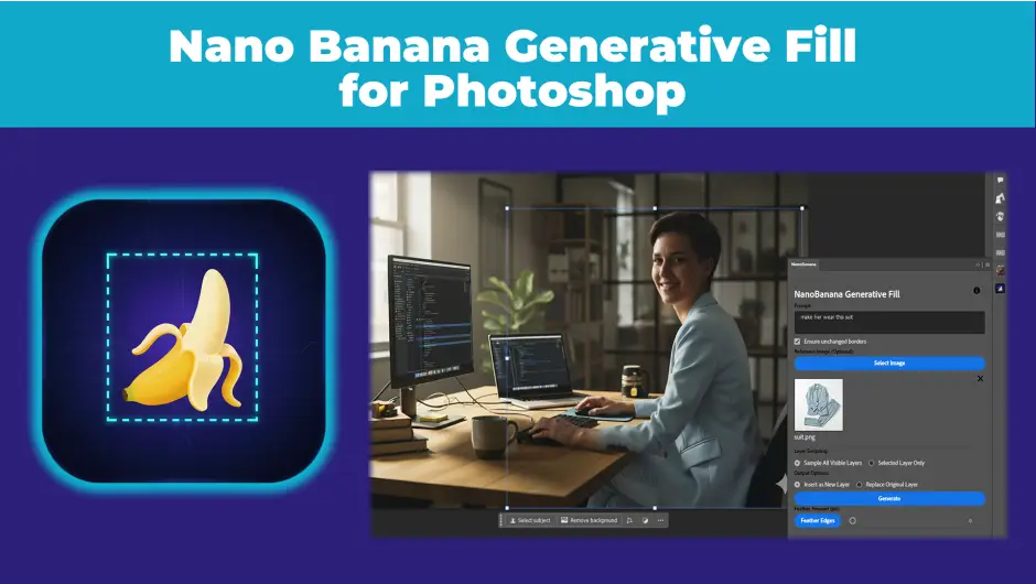 Adobe Photoshop Plugins Bundle - 2 Plugins 3 cover image nano banana generative fill for photoshop