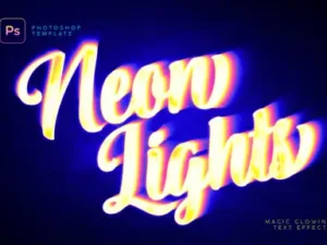 cover image neon lights text effect