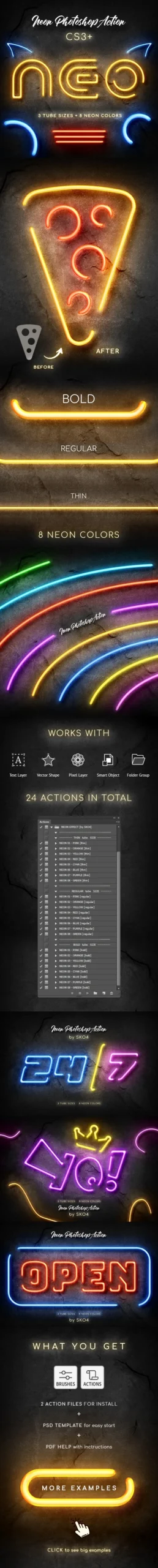 Neon Photoshop Action