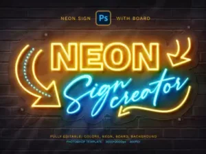 cover image neon sign board