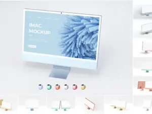 cover image new imac 24 inch mockup set