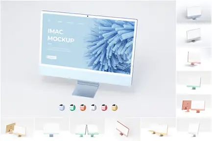 New iMac 24-inch Mockup Set