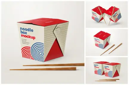 Noodle Box Mockup Set | Asian Food