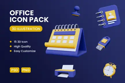 Office 3D Icon