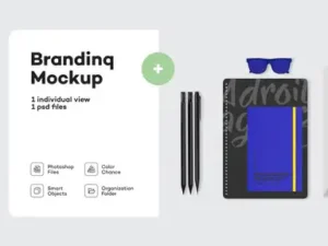 cover image office equipment branding mockup