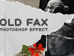 cover image old fax photoshop text effect