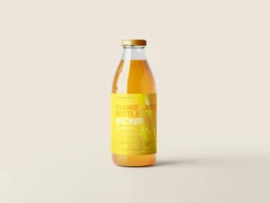 cover image orange juice bottle mockups