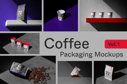 Origin Coffee Packaging Mockups Vol. 1