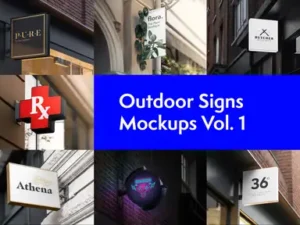 cover image outdoor signs mockups vol 1