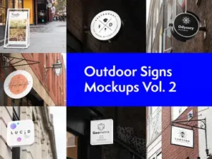 cover image outdoor signs mockups vol 2