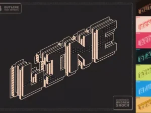 cover image outline text effects