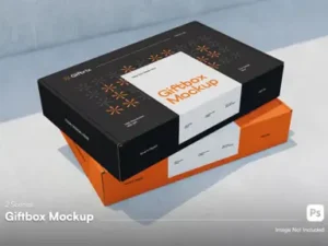 cover image packaging box mockup