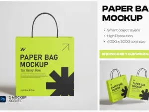 cover image paper bag mockup