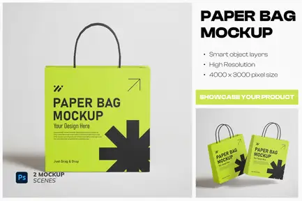 Paper Bag Mockup