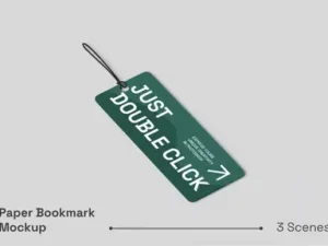 cover image paper bookmark mockup