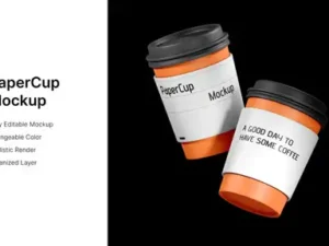 cover image paper cup mockup