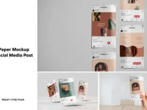 cover image paper mockup social media post