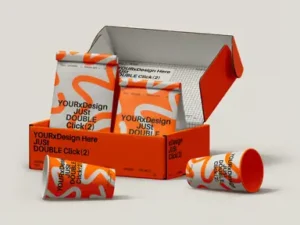 cover image paper packaging mockup