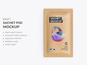 cover image paper sachet mockup