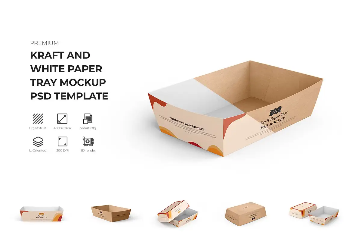 Paper Tray Mockup