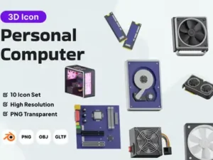 cover image personal computer 3d icon pack