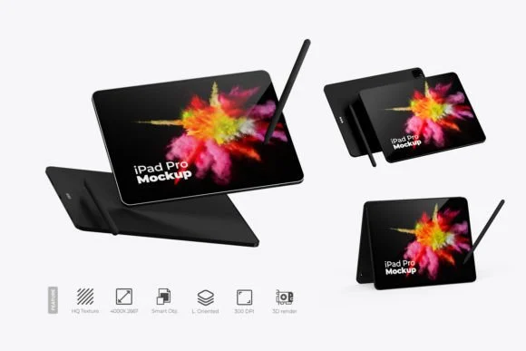 Perspective IPad Pro Screen Mockup