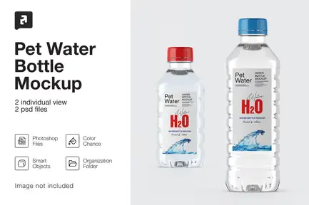 Pet Water Bottle Mockup