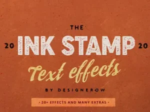 cover image photoshop ink stamp effect