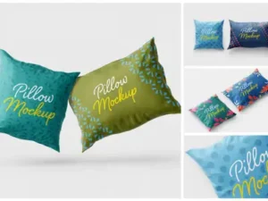 cover image pillow cover mockup set textile
