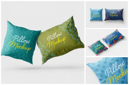 Pillow Cover Mockup Set | Textile