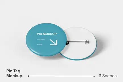 Pin Tag Mockup