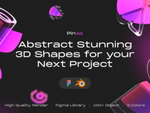 cover image pinxo 3d abstract shapes