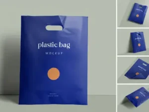 cover image plastic bag mockup