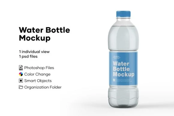 Adobe Photoshop Card Templates Bundle - 4 Items 3 cover image plastic water bottle mockup