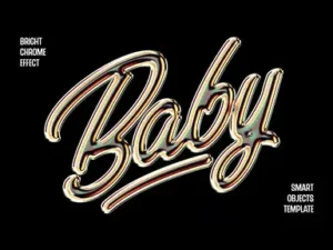 cover image polished chrome text effect