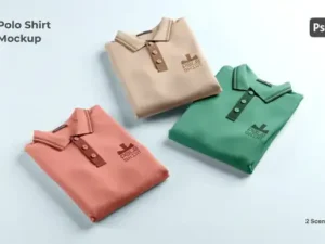 cover image polo shirt folded mockup