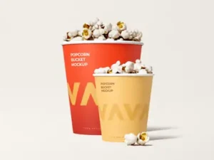 cover image popcorn bucket mockup