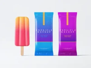 cover image popsicle ice cream mockup