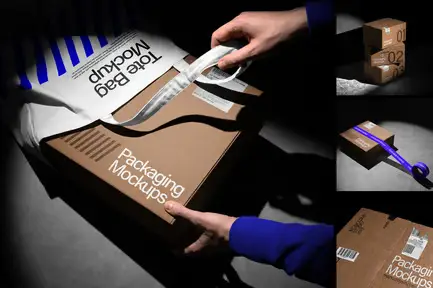 Post Packaging Mockups Vol 2