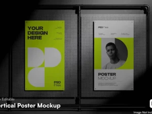 cover image poster mockup minimal wall frame