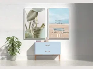 cover image poster and frame mockup