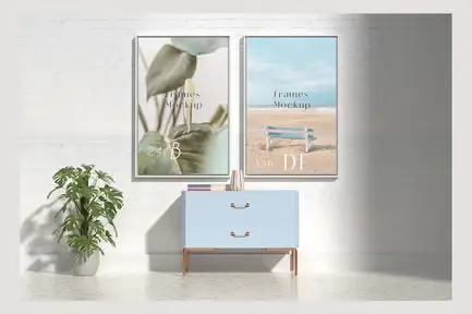 Poster and frame mockup