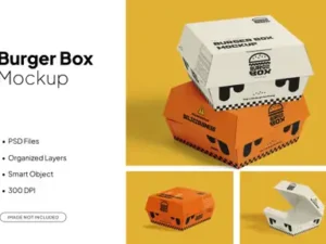 cover image premium fast food takeaway box mockup