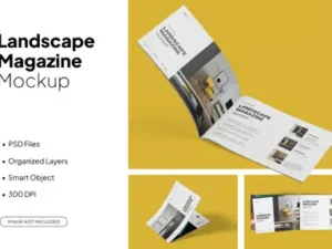 cover image premium landscape magazine mockup